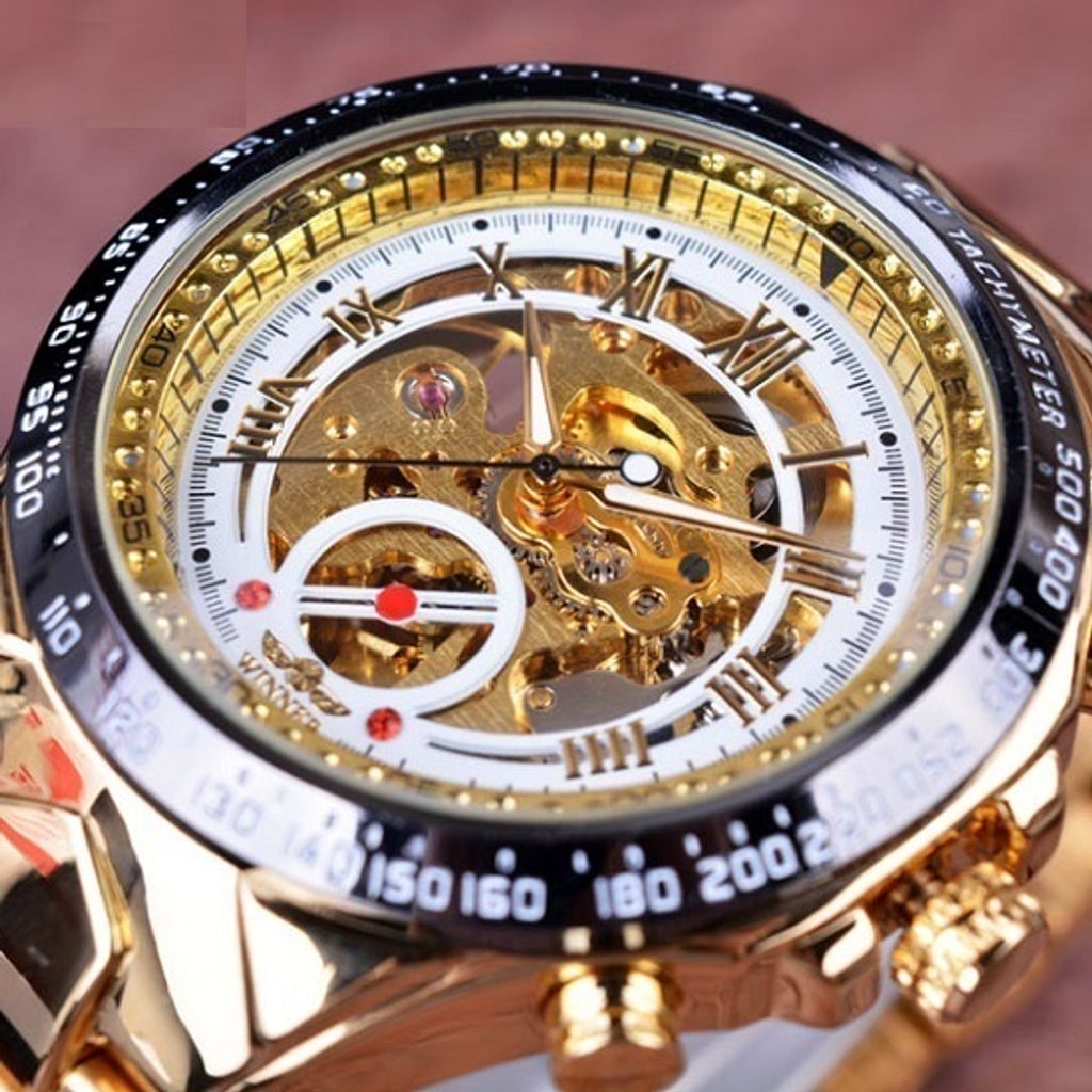 Elegante Herrenuhr Boss in Gold und Weiß – Automatische Edelstahl Uhr KP3054