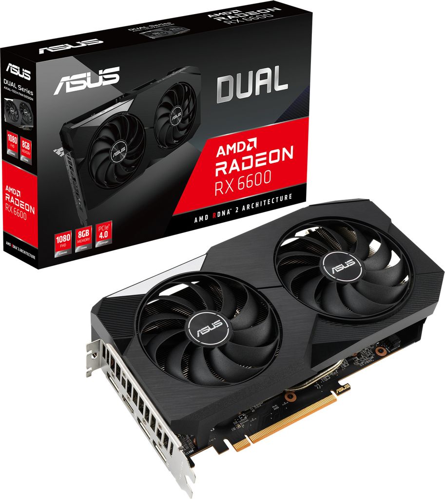ASUS Dual -RX6600-8G AMD Radeon RX 6600 8 GB GDDR6 Produktbild 