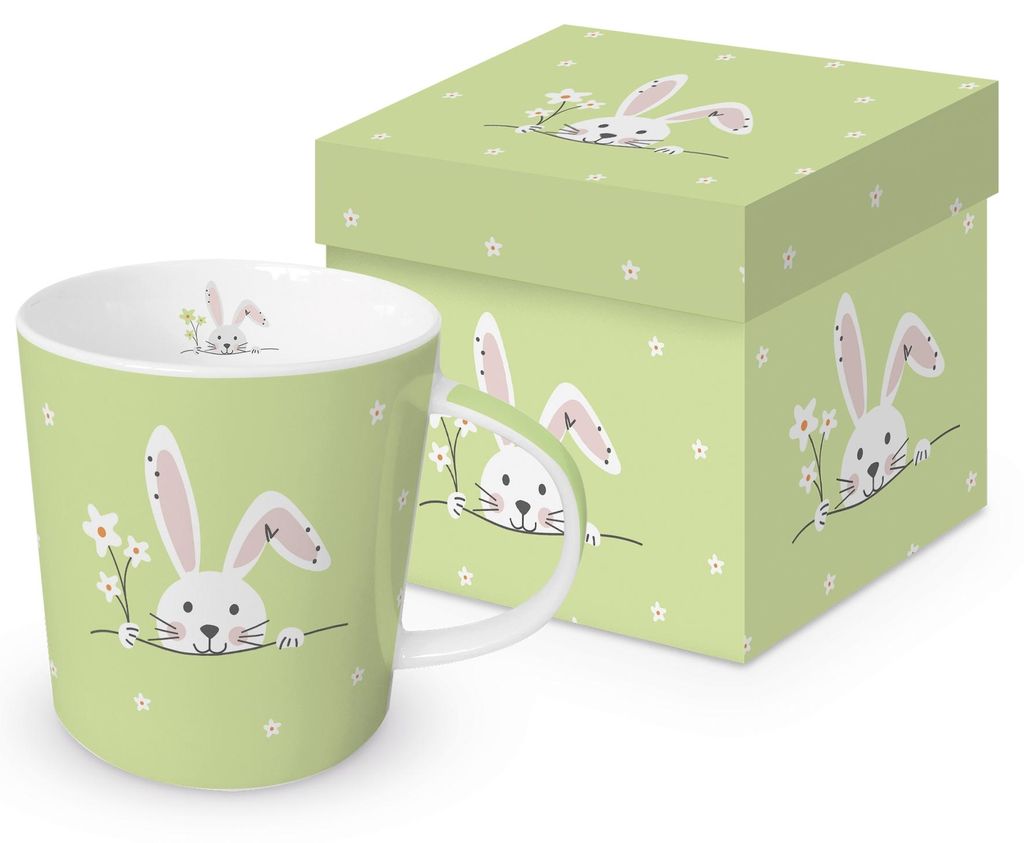 PPD Hello Easter green Trend Mug, Kaffeetasse, Becher, Tasse, New Bone China, 400 ml, 260302946
