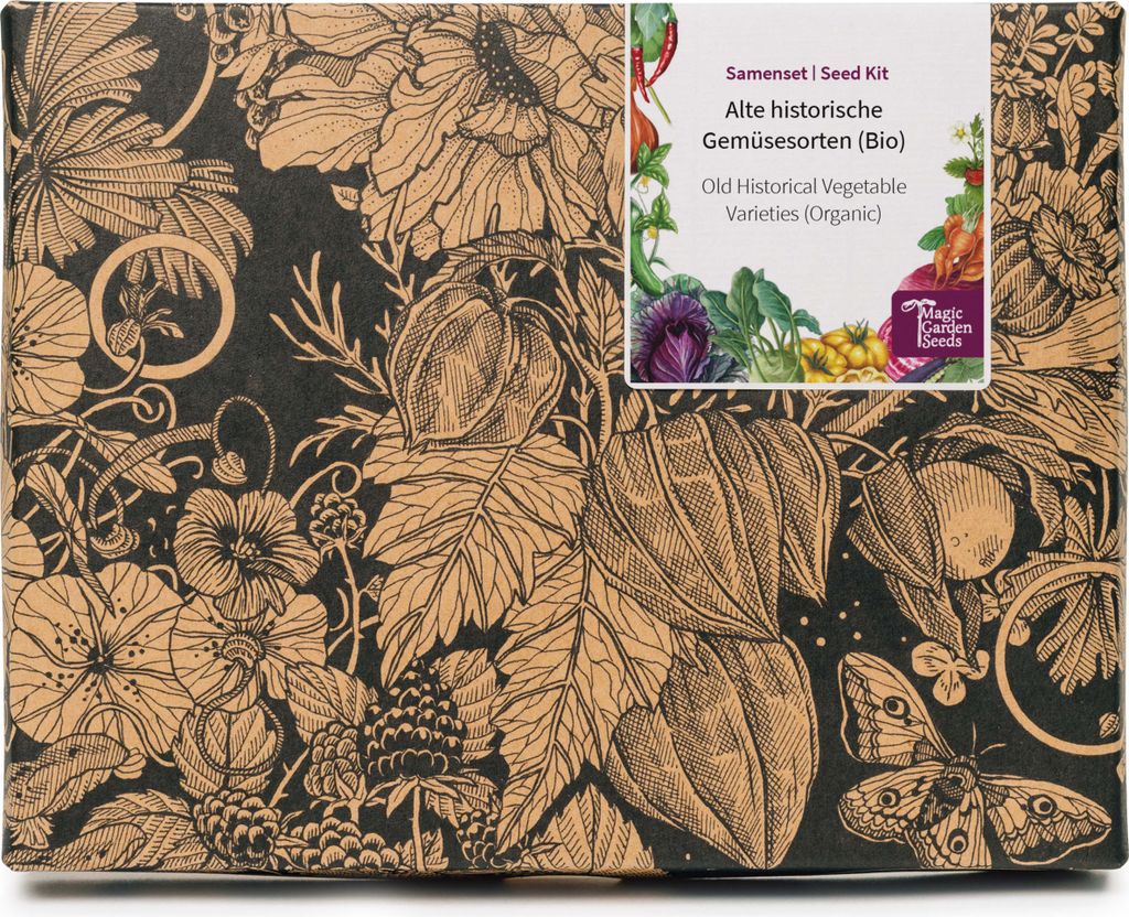 Alte historische Gemüsesorten (Bio) - Samen-Geschenkset mit 3 besonderen Gemüse-Raritäten