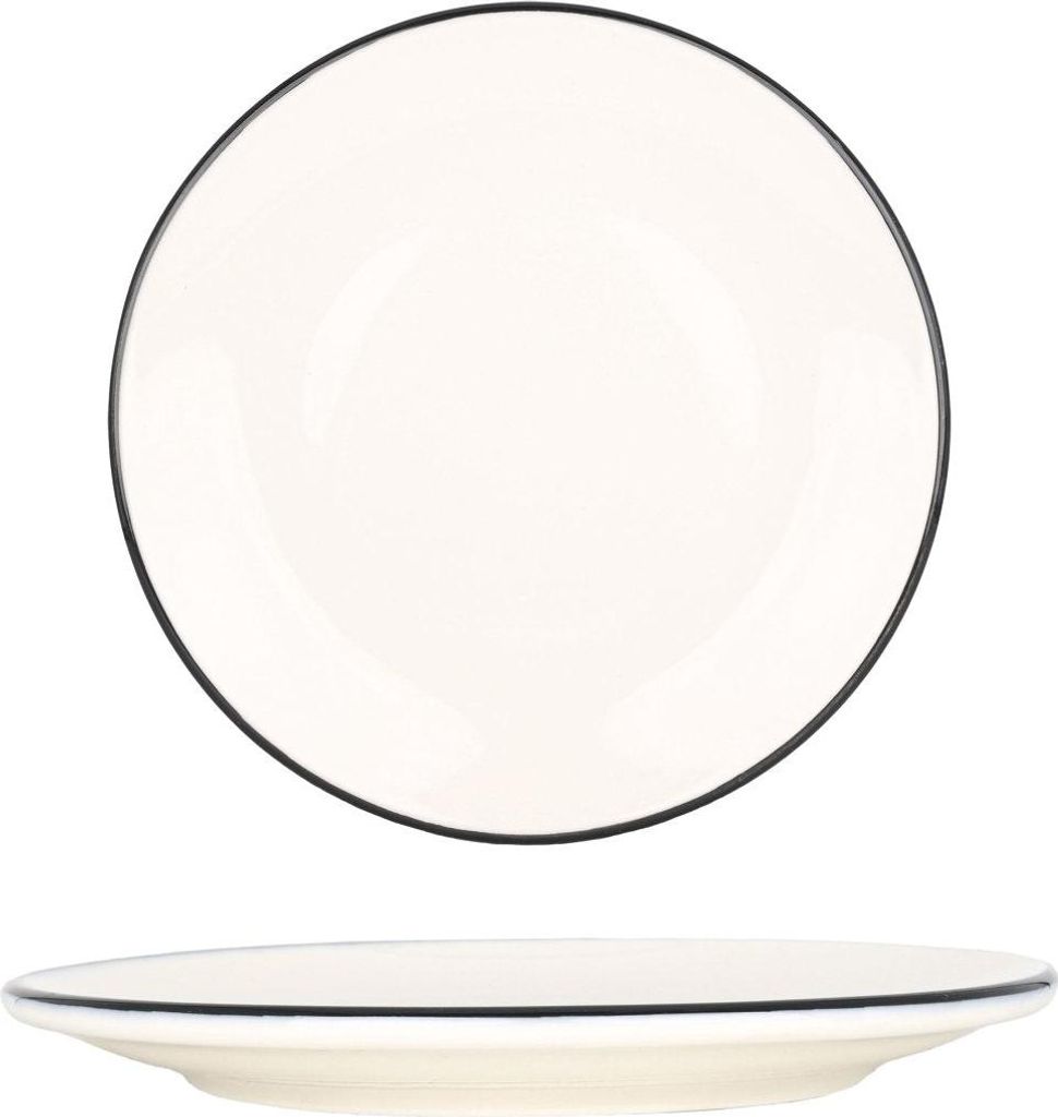 Bonna Dessertteller - Linea Black - Porzellan - 21 cm
