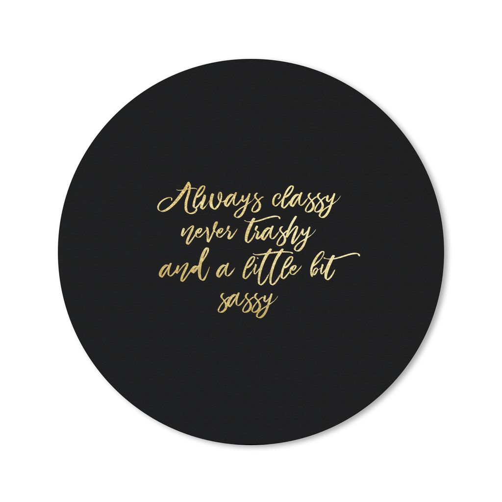 MuchoWow Mauspad Mousepad Zitate - Gold - Briefe 50x50 cm - Mousepads - Maus Mat - Pad - Mausunterlage - Vinyl