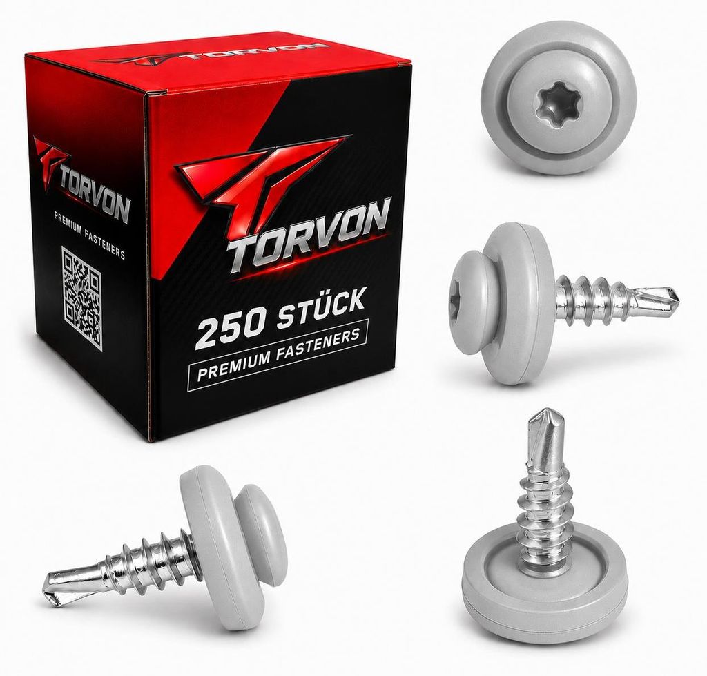 TORVON Selbstbohrende Blechschrauben mit EPDM Dichtscheibe Produktbild 