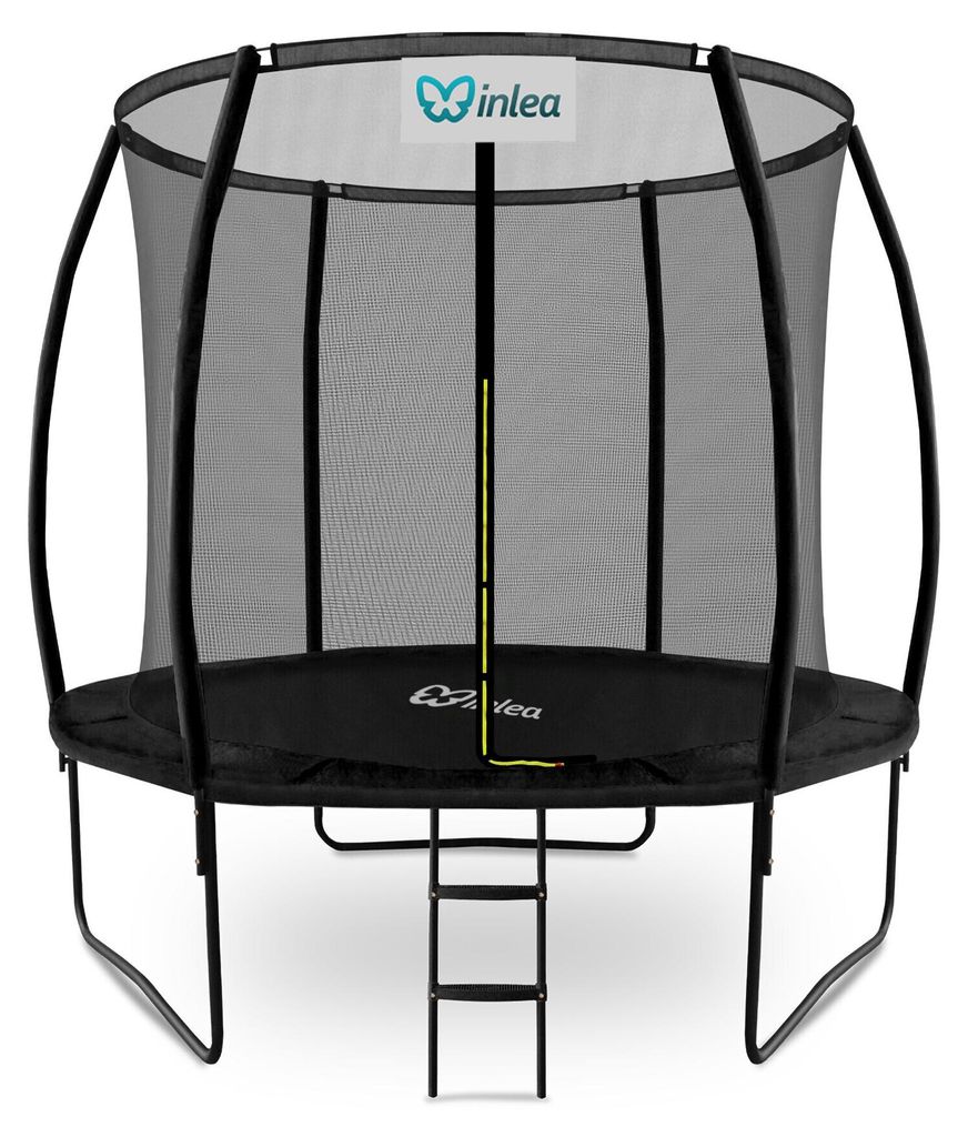 INLEA ULTIMATE Jump Trampolin 250 cm mit Innen-Sicherheitsnetz - Schwarz