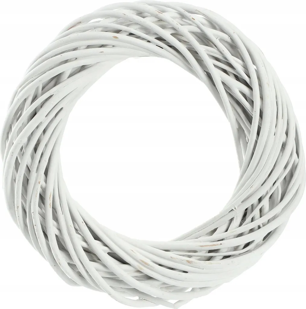 Couronne en osier blanc 20cm - Support de couronne pour loisirs créatifs