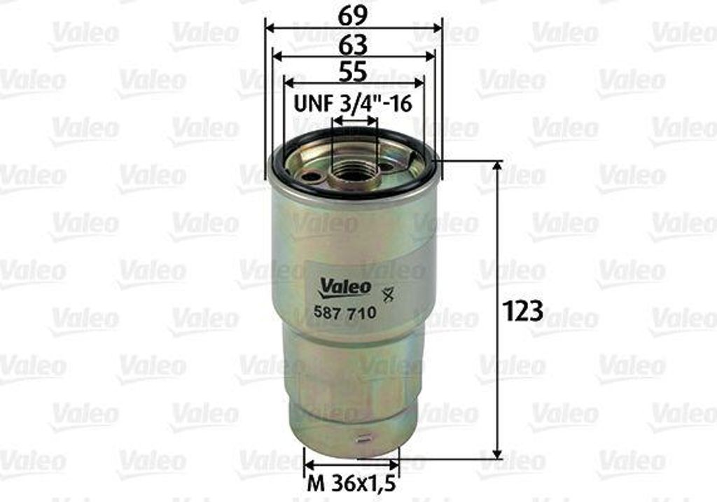 VALEO 587710 Kraftstofffilter OE TF1578 kompatibel mit 6, MPV, Premacy, Avensis, Corolla, Hiace, Hilux, IQ, Picnic, Previa, RAV 4, Urban Cruiser, V...