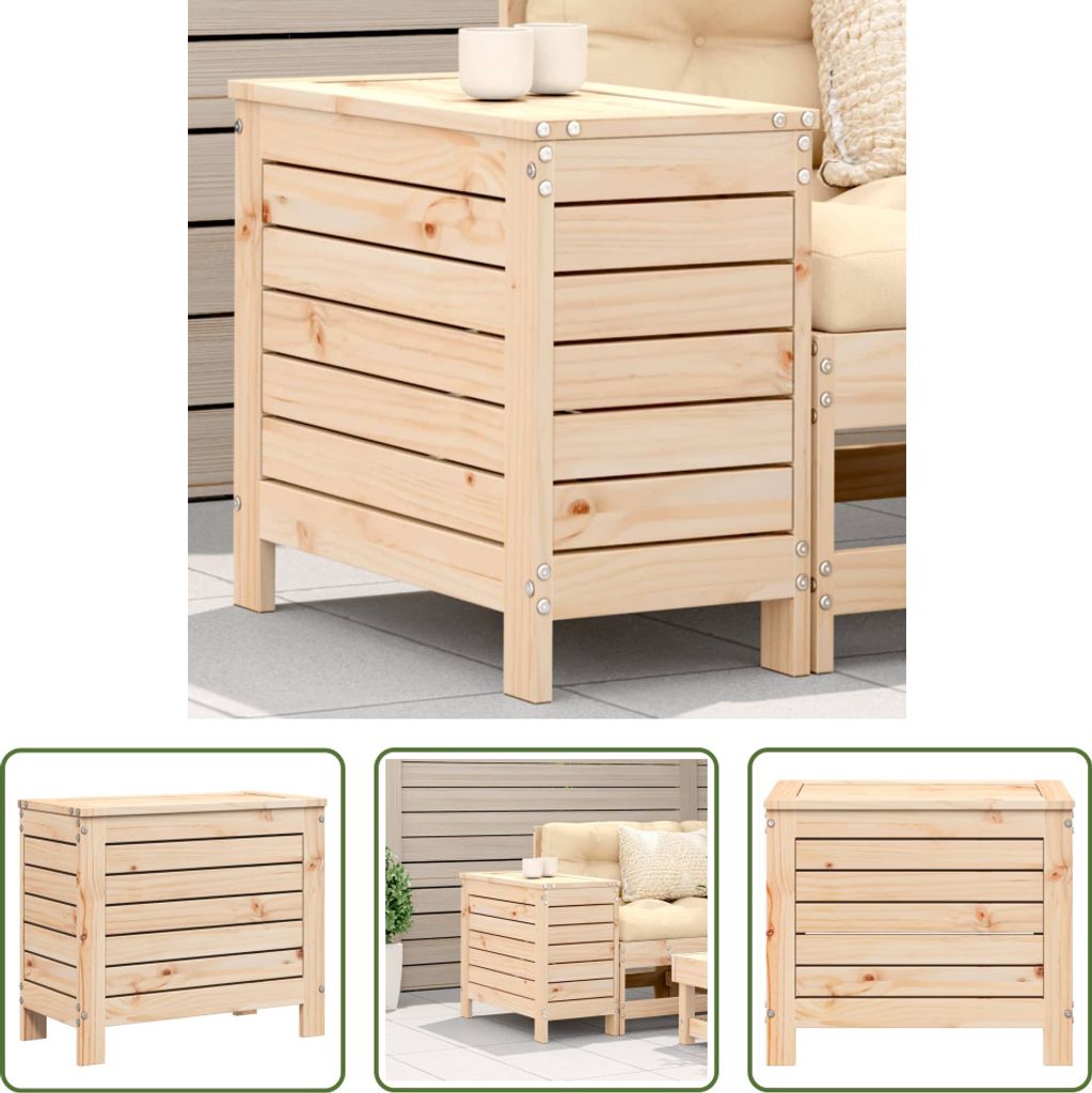 The Living Store Gartenhocker 62x31,5x52 cm Massivholz Produktbild 