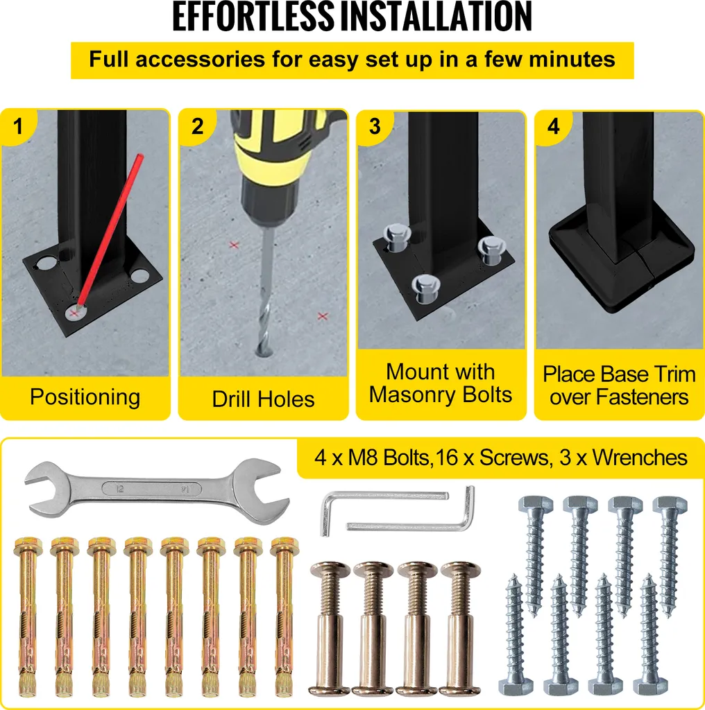 Garde-corps Fer Forgé Noir Mat Inoxydable - Main Courante Haute Qualité