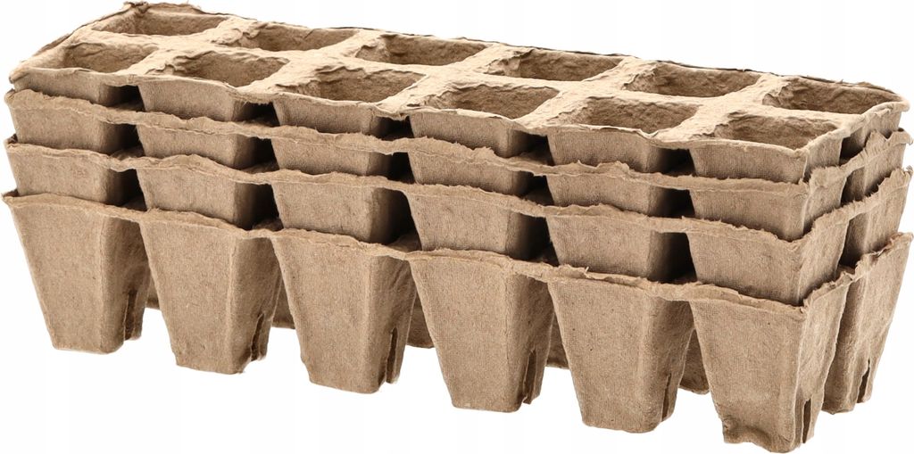 Satz von 4 Torf-Topf-Pellets 27,5x9x5cm - Garden Line Produktbild 