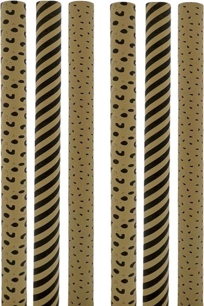 Carta da regalo Eco Kraft extra resistente – Marrone e nero Immagine del prodotto 