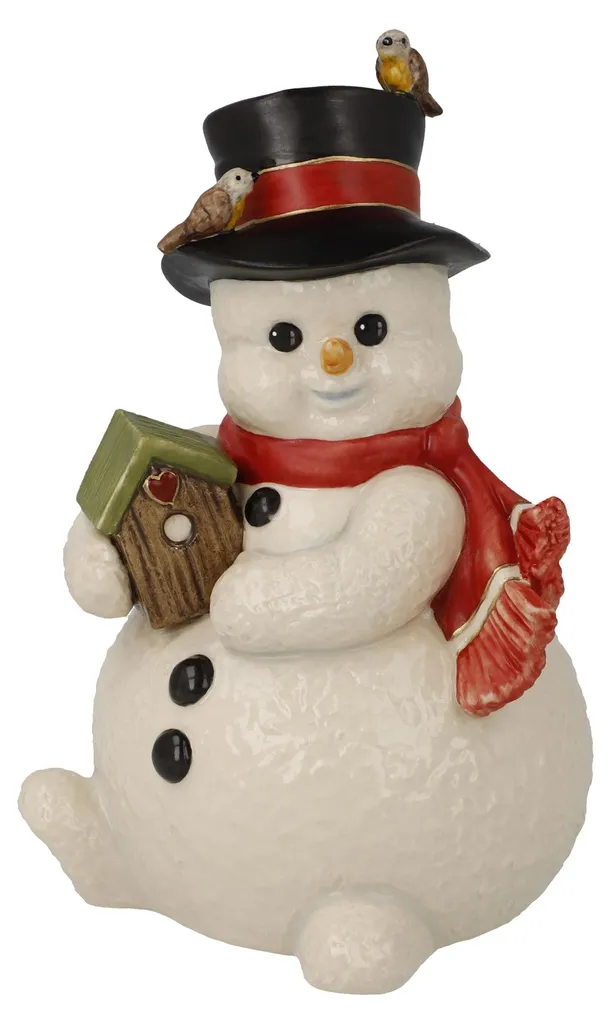 Figurine Bonhomme de Neige Goebel 66704761 en Grès pour Hiver