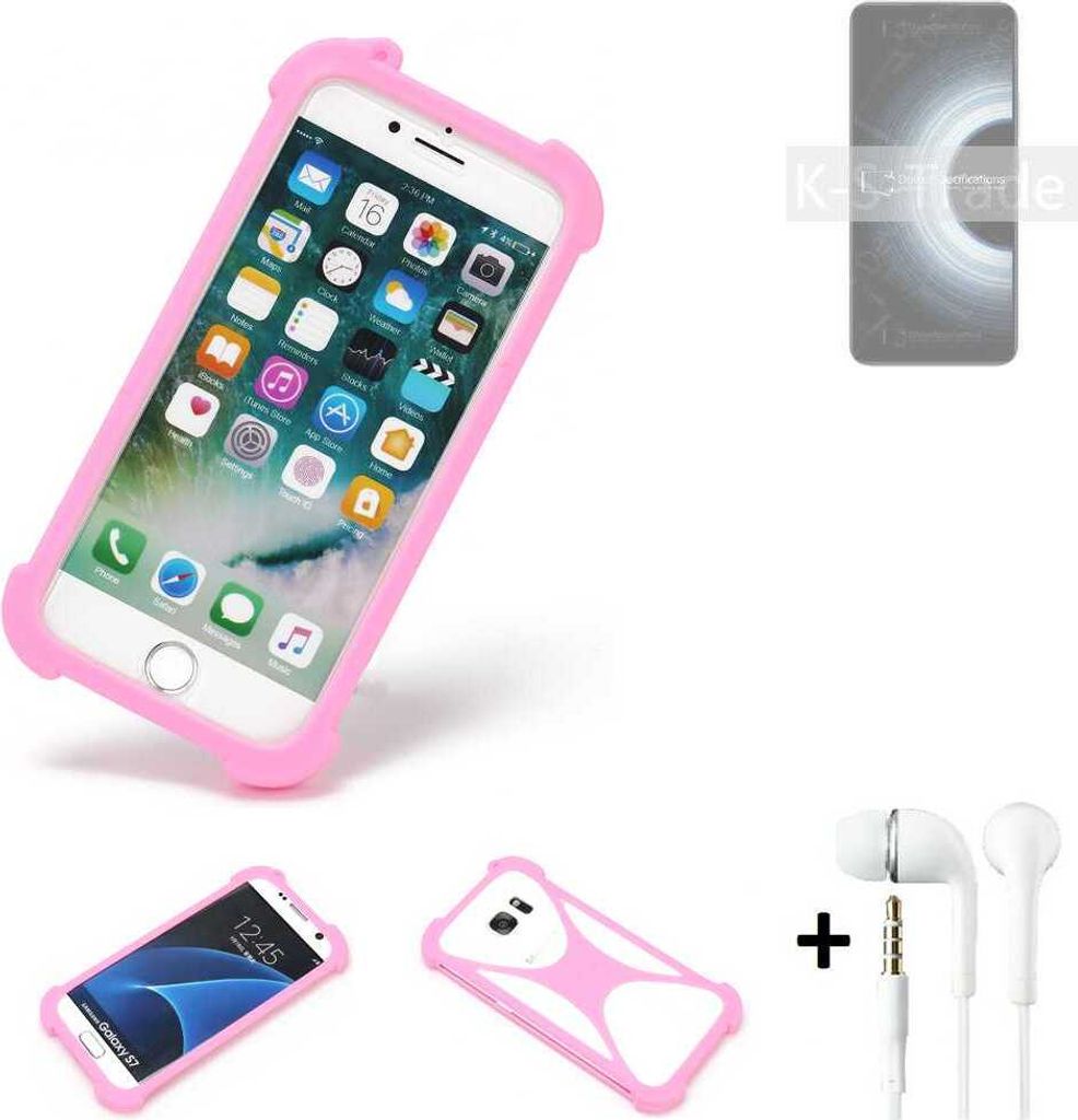 K-S-Trade Bumper + Kopfhörer kompatibel mit Xiaomi Redmi K50 Ultra Handy Hülle Schutzhülle Silikon Schutz Hülle Cover Case Silikoncase
