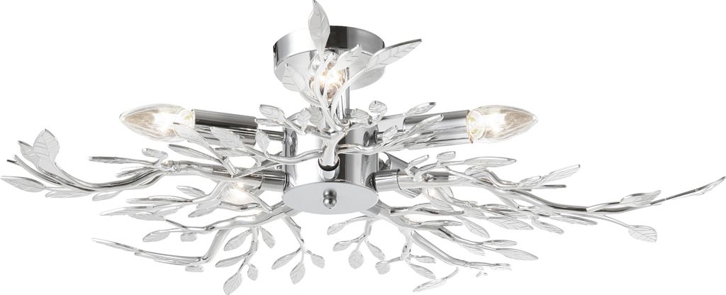 Globo Lighting Deckenleuchte Metall verchromt, 5x E14 Produktbild 