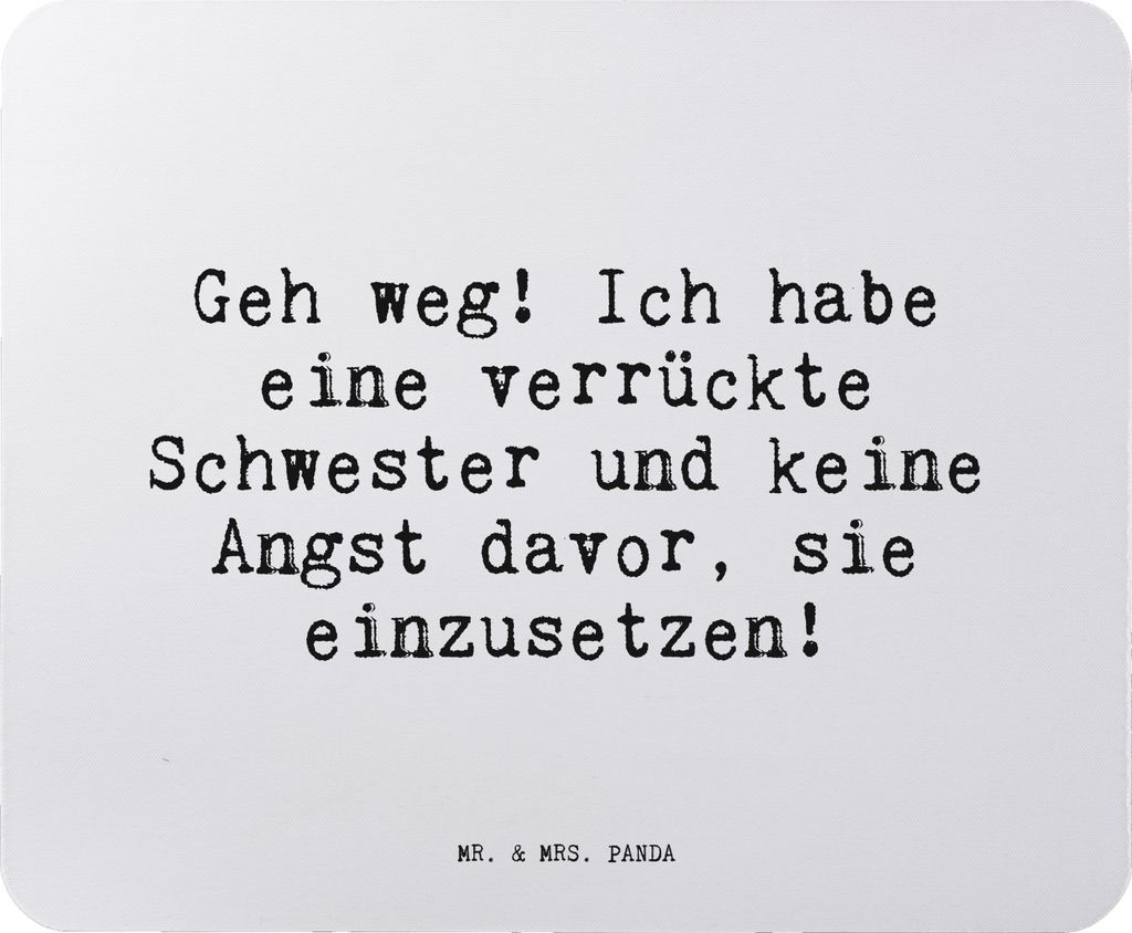 Mr. & Mrs. Panda Mauspad Geh weg! Ich habe... - Aquarellblau - Geschenk, pc mousepad, Spruch Sprüche Weisheiten Zitate Lustig Weisheit Worte, Freu...