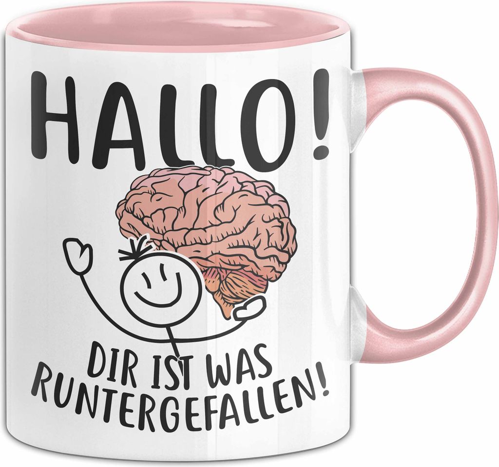 Lustige Tasse Mit Spruch Gehirn Hallo Dir Ist Was Produktbild 