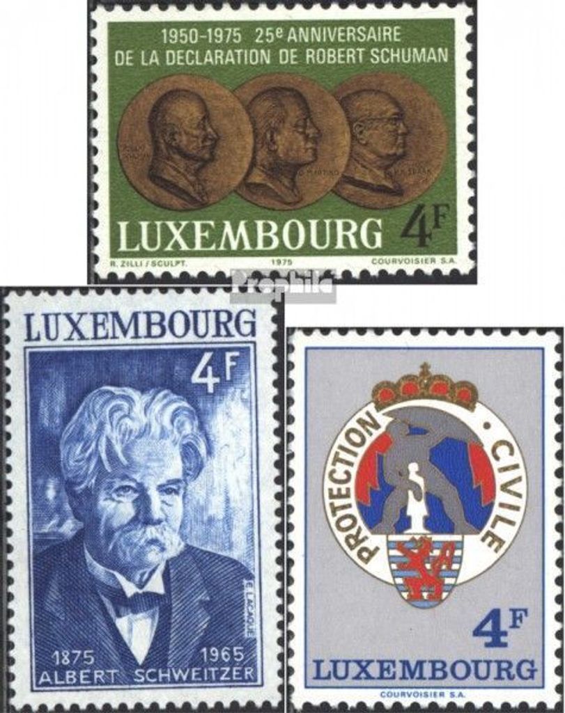 Briefmarken Luxemburg 1975 Mi 908,909,910 (kompl.Ausg.) postfrisch Schumann