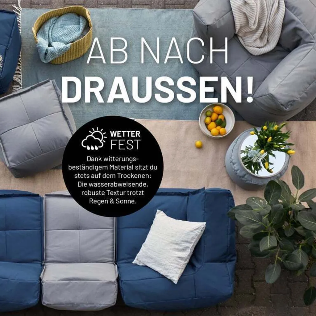 Pouf-Sofa 400 Litres Gris - Fauteuil Modulable à Haute Densité Lumaland - 6