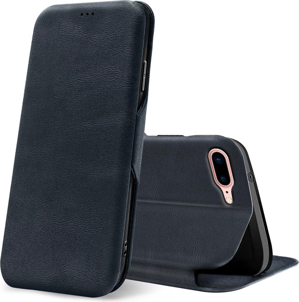 Shell Flip Case für Apple iPhone 7 Plus / 8 Plus Hülle Book Cover Handy Tasche mit Kartenfach Premium Schutzhülle