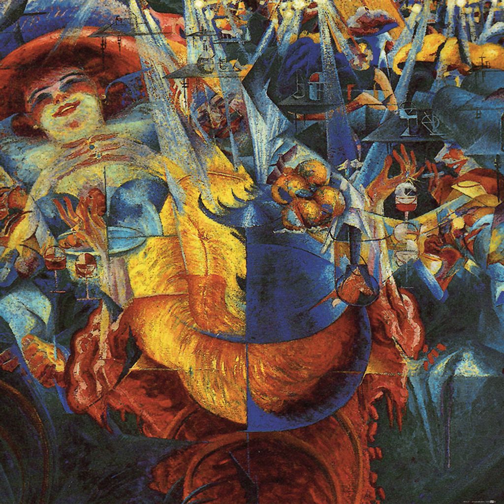 Umberto Boccioni Kunstdruck Bild - Das Gelächter, 1911 (70 x 70 cm)