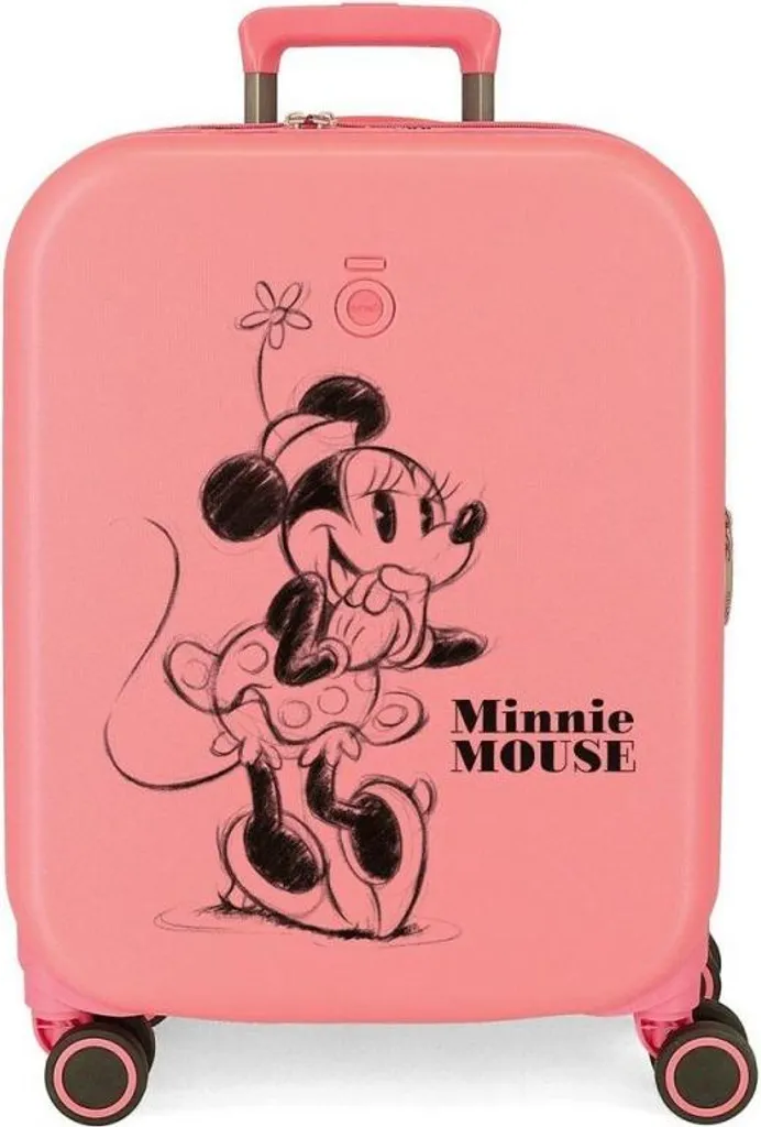 Valise de voyage rigide Minnie Mouse pour enfant, taille cabine 37L