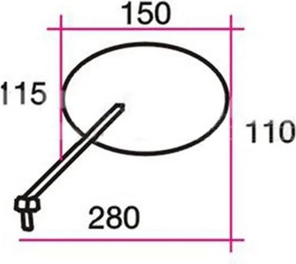 Rétroviseur Busch&Müller 960V ajustable avec grand angle de vision