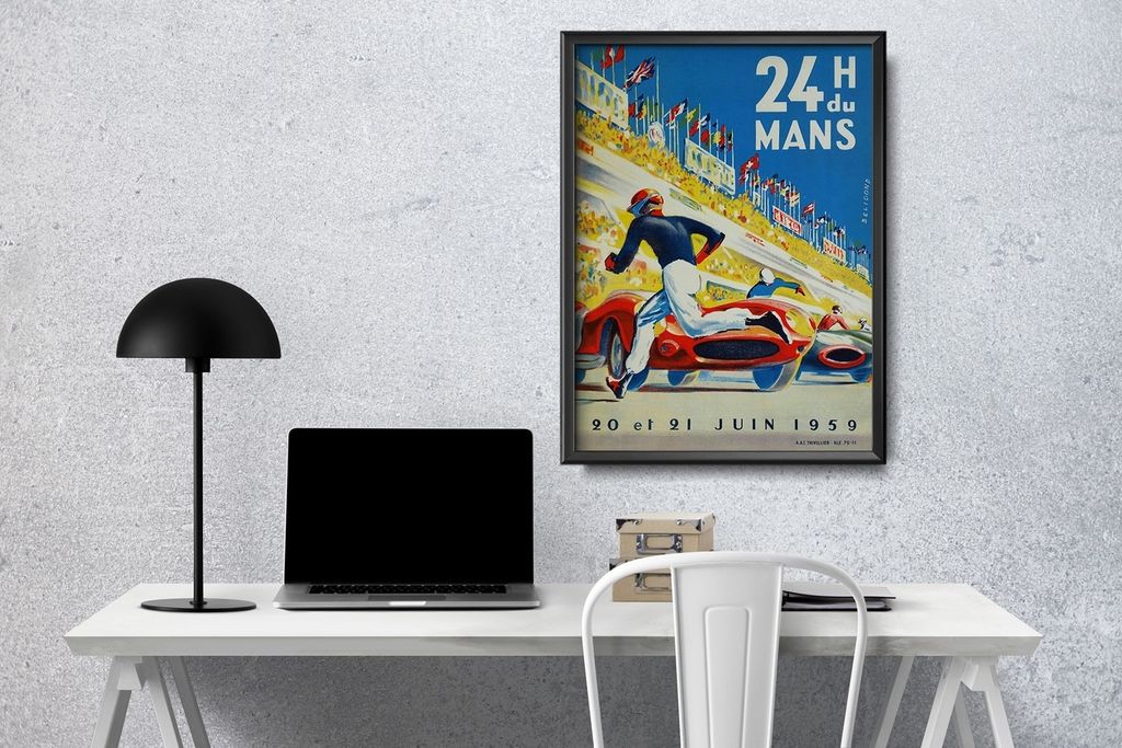 Poster - Canvas - Leinwand - 29,7 cm x 42 cm - Beligond h von Le Mans