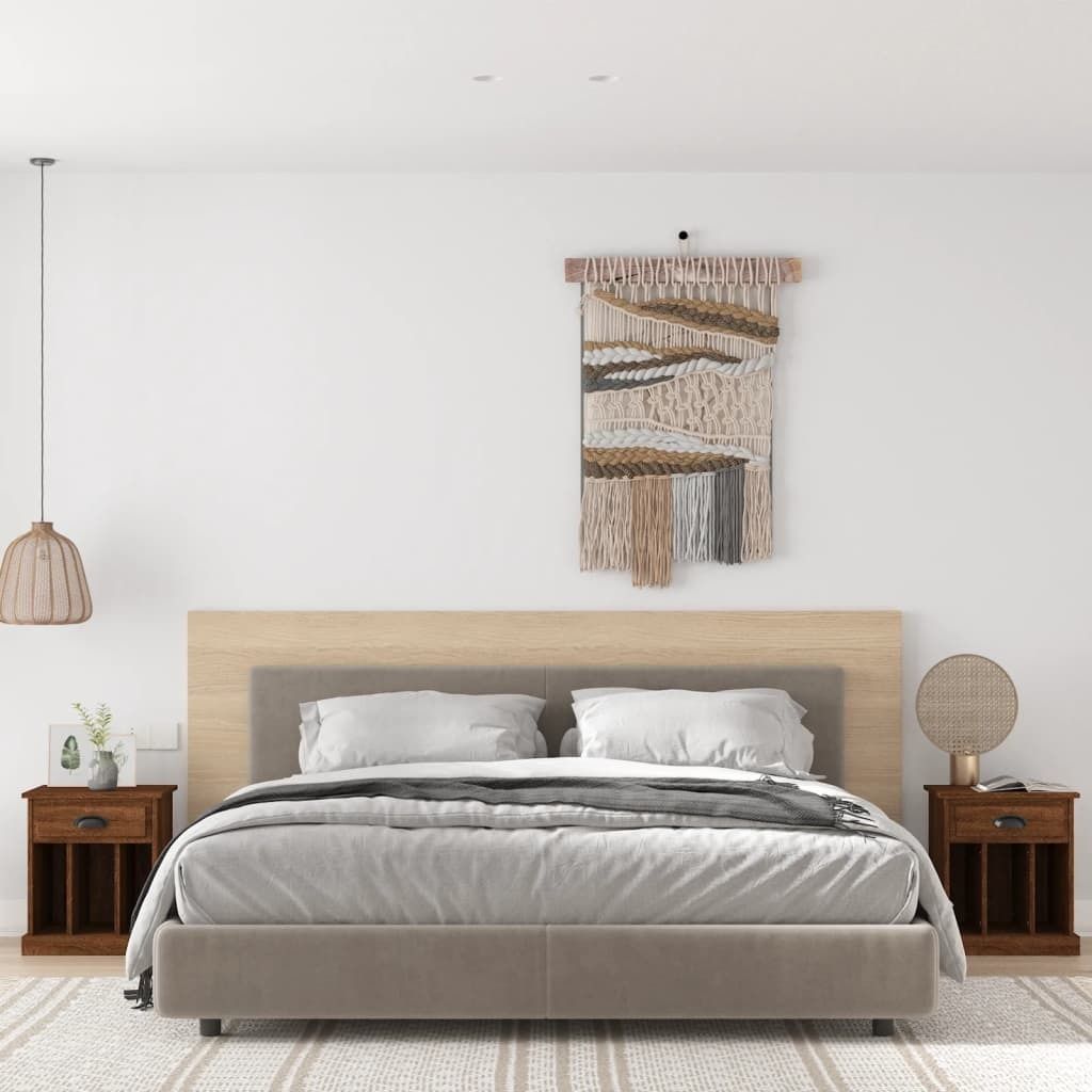 "2026 Promotion" Nachttische 2 Stk. - Beistelltisch - Braun Eichen-Optik 43x36x50 cm - Nachtkommode CC28102