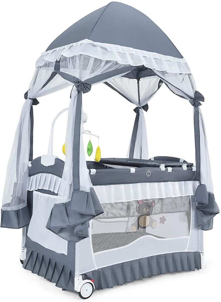 Babybett Stubenwagen Babywiege Beistellbett Kinderbett Reisebett für Kinder Baby 