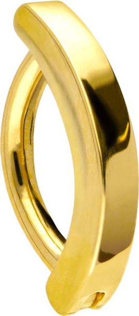 Ohrpiercing, Nasenpiercing, Septum Piercing Titan Bauchnabelclicker BOGEN Gold Stablänge: 8mm | Stabstärke: 1,2mm