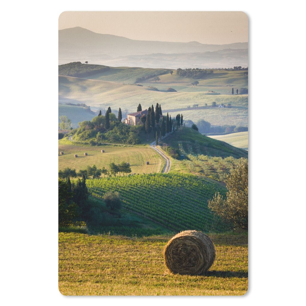 MuchoWow Mauspad Mousepad Toskana - Landschaft - Grün 18x27 cm - Mousepads - Maus Mat - Pad - Mausunterlage