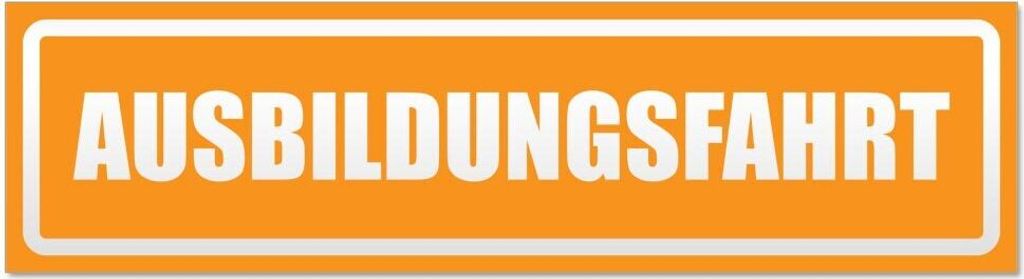 Kiwistar - Autoaufkleber - Orange - 45 x 12 cm - Ausbildungsfahrt invertiert - Hinweis Aufkleber Sticker für Auto, Kfz, Fahrrad, PKW, LKW
