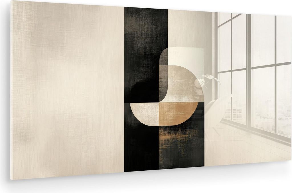 MuchoWow Glasbilder - Bilder auf Wandbild - Foto auf Glas Modern - Quadratisch - Formen 120x60 cm Wanddekoration aus Glas - Acrylglasbild - Acrylbi...