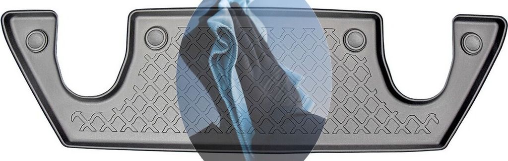 Z521255 TPE-Gummifußmatten kompatibel mit Tesla Model X Allradantrieb Vor-Facelift Steilheck Geländewagen SUV 5-türer 2016- 6-Sitzer, 3. Sitzreihe