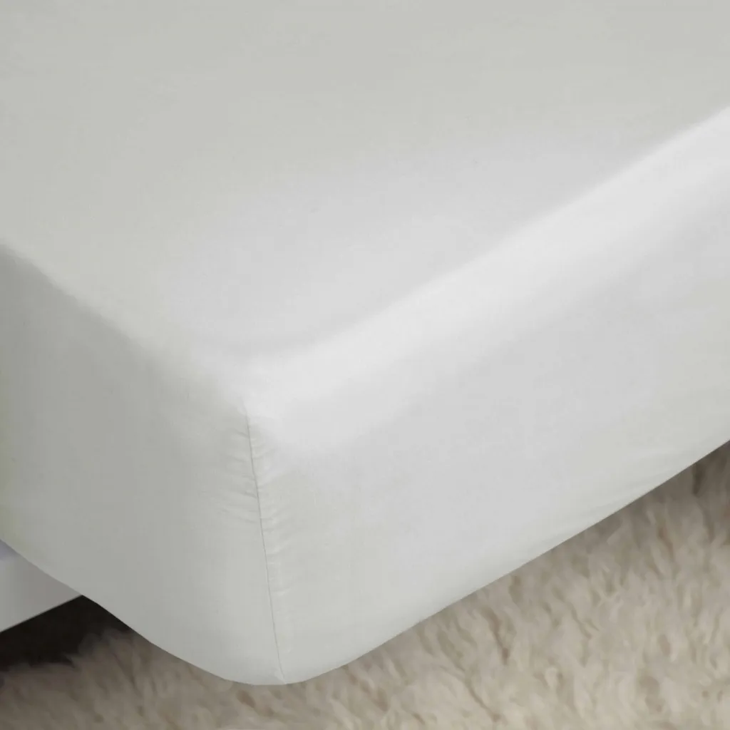 Lenzuolo con Angoli Belledorm Avorio 100% Cotone Satin Superking