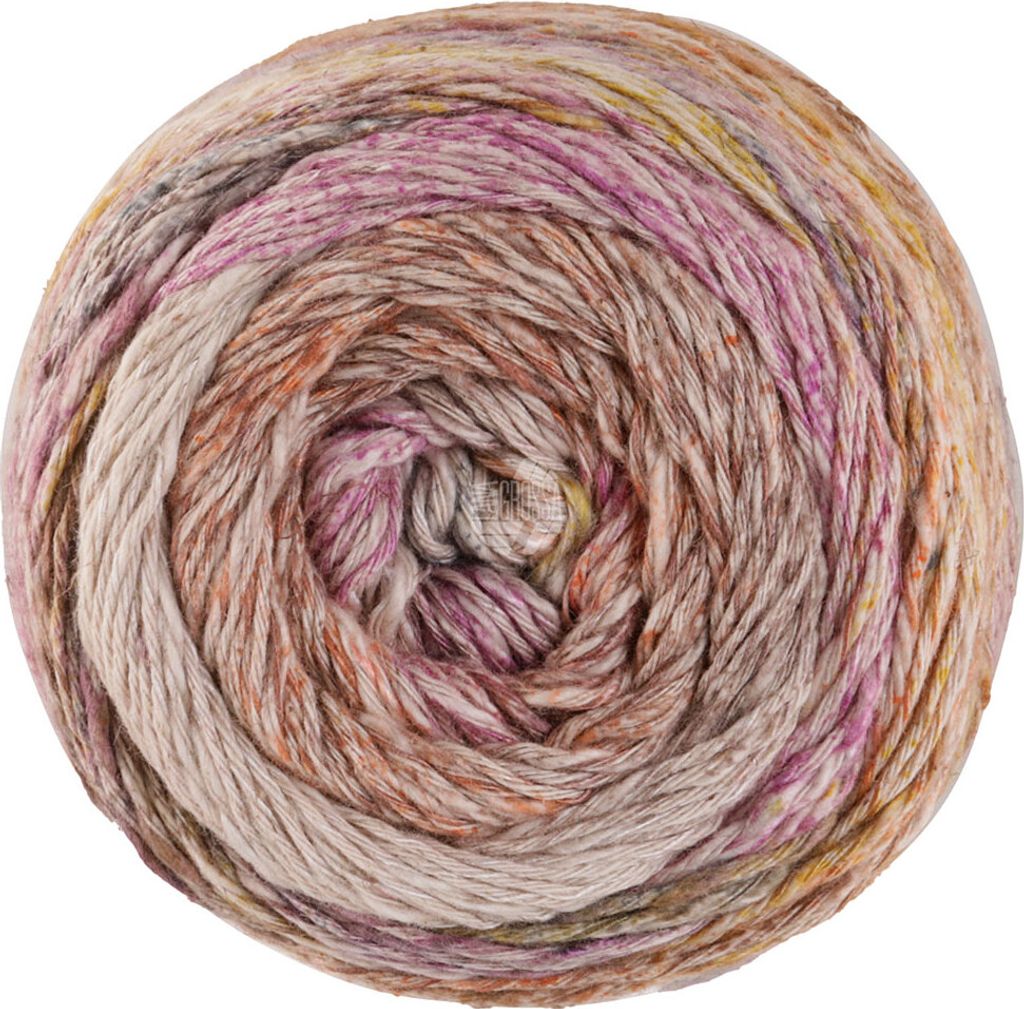 Lana Grossa - Mosaico 0012 fuchsia natur taupe camel beere graubraun grau senf lachs