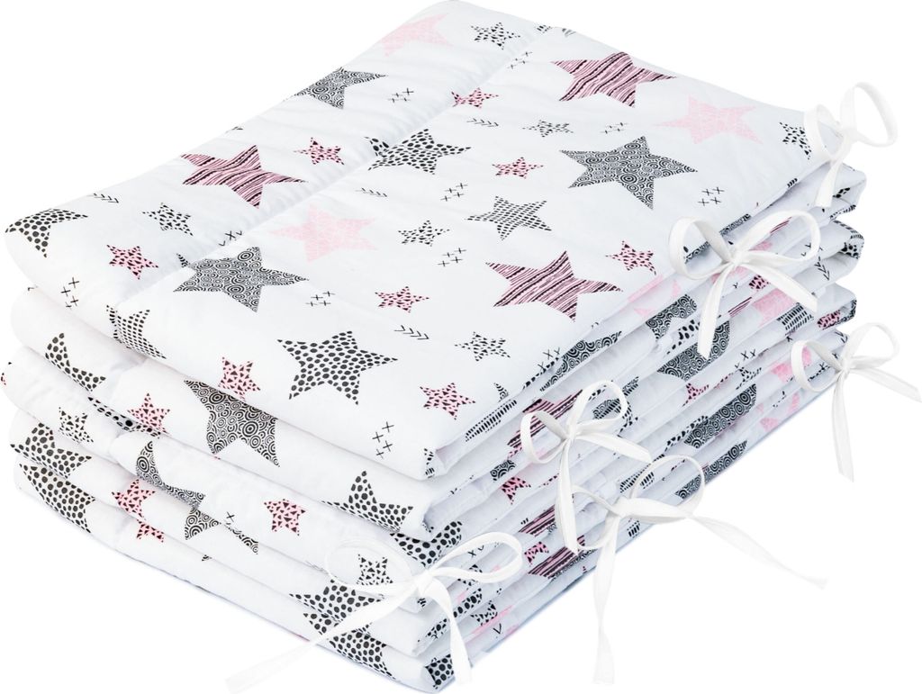 Amilian Bettumrandung Babybett Baby Kinder Nestchen Kantenschutz Bettnestchen Kopfumrandung für Laufstall Bettausstattung Bettschlange 420 cm