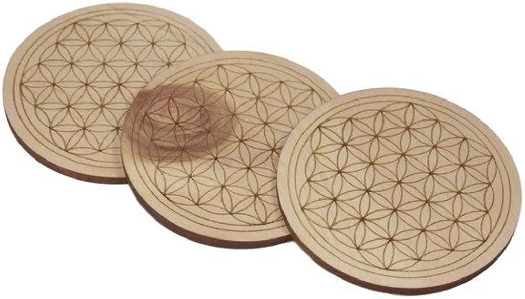 Sous-verre en bois d'épicéa suisse 9 cm - Protection de table naturelle