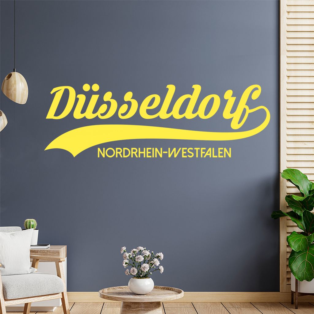 Düsseldorf Nordrhein-Westfalen Wandtattoo Wandaufkleber Wall Sticker - Dekoration, Küche, Wohnzimmer, Schlafzimmer, Badezimmer