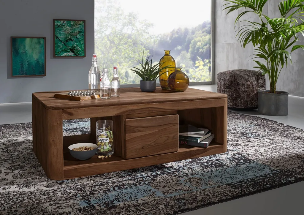 Table basse 118x65 Palissandre Smoked cherry TORONTO #152 MASSIVMOEBEL24 - 4