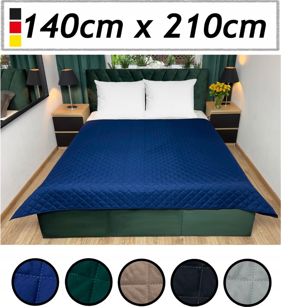 Tagesdecke Bettüberwurf mit Ultraschall genäht, Steppdecke mit Wolkenmuster, Bettdecke Stepp Decke Doppelbett Weich und bequem (Marine, 140X210)