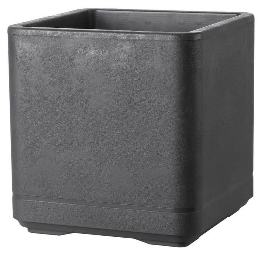 Pot de fleurs carré DEROMA Cosmo, couleur anthracite, avec Image du produit 