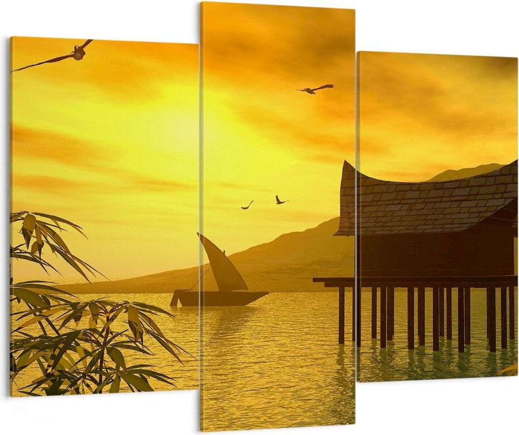 Bild auf Leinwand - Leinwandbild - Asien Berg Meer Felsen - Produktbild 