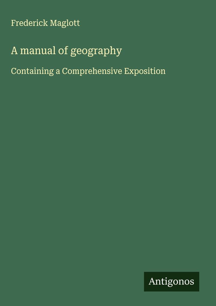Ein Handbuch der Geographie