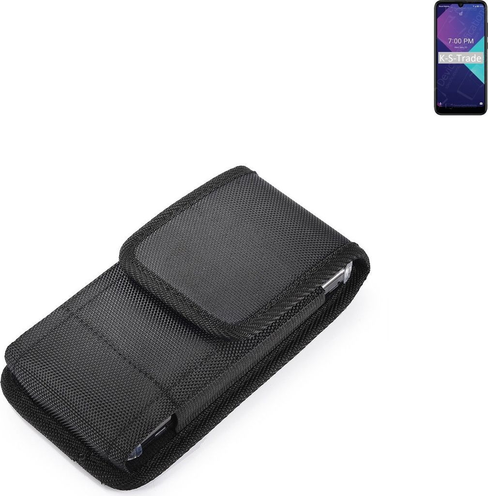 Holster Gürteltasche kompatibel mit Wiko Ride 3 Holster Gürtel Tasche wasserabweisend Handy Hülle Schutz Hülle Outdoor schwarz K-S-Trade