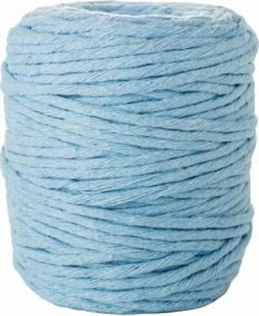 Bobine de fil de coton bleu clair 5mm 100m SBK-10 loisirs créatifs