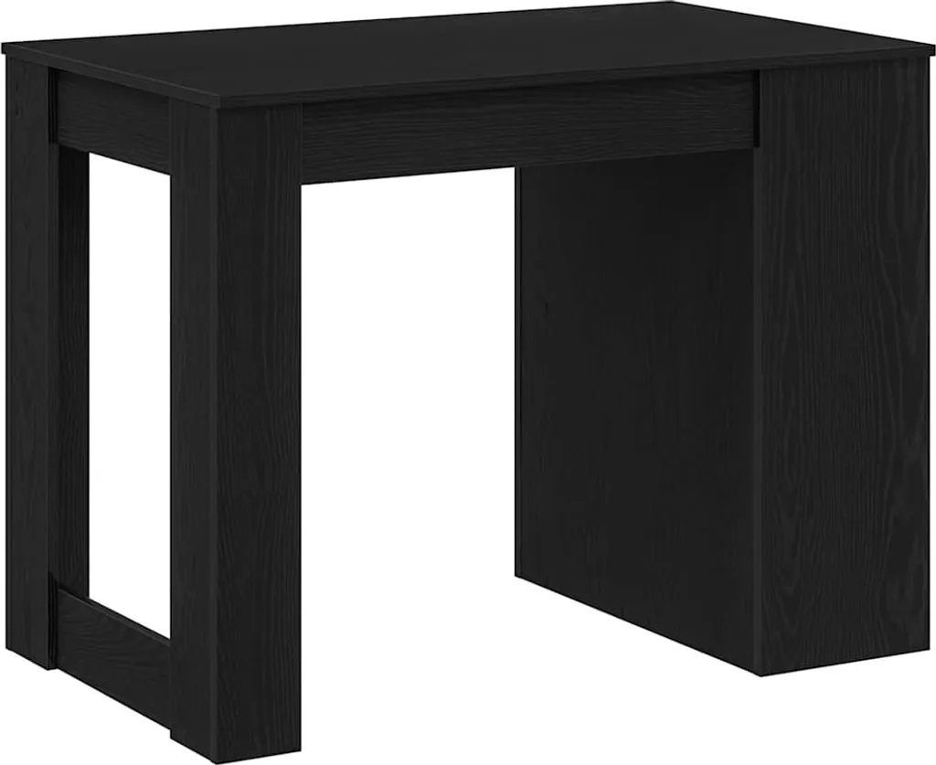 SYFAX™ Scrivania con Cassetto e Ripiano Rovere nero Legno Multistrato - 6
