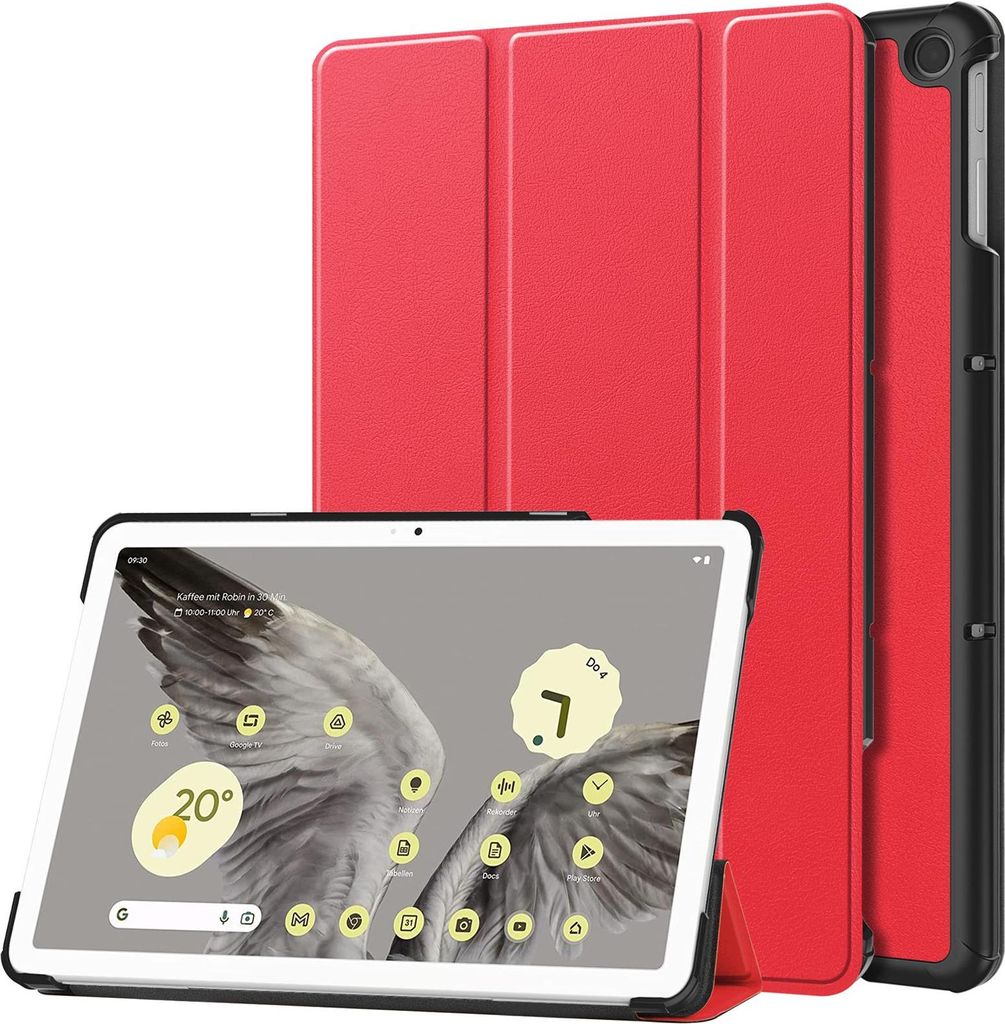 Smart Cover für das Google Pixel Tablet 11.0 Tablet Schutzhülle Tasche Hülle Stand Case aufstellbar in Rot