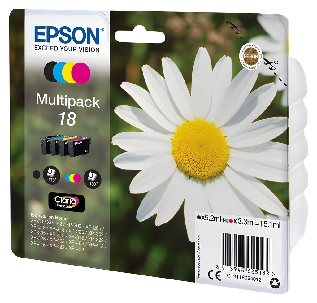 Epson Claria Home Multipack T 180 BK/C/M/Y T 1806 Obrázok produktu 