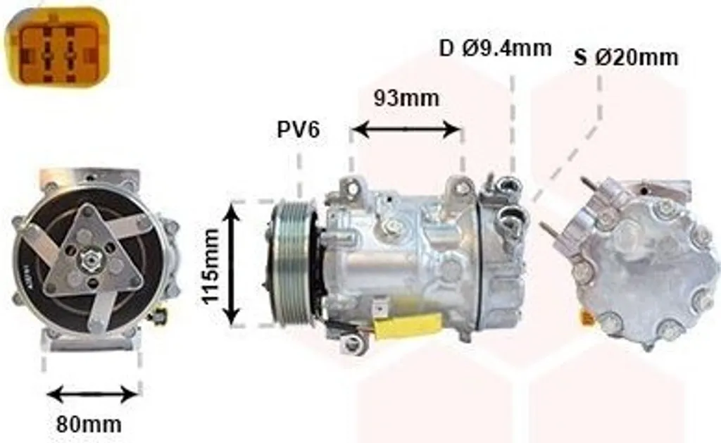 Compresseur de Climatisation SD7V16 PAG 46 pour OPEL Movano C Fourgon U9