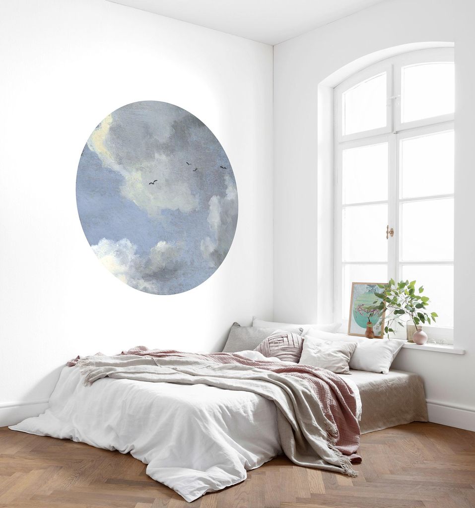 Komar Vlies Fototapete rund und selbstklebend "Simply Sky" - Größe: 125 x 125 cm (Breite x Höhe) - 1 Stück